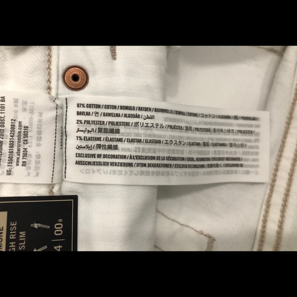 New Abercrombie and Fitch white  skinny jeans - Picture 8 of 8